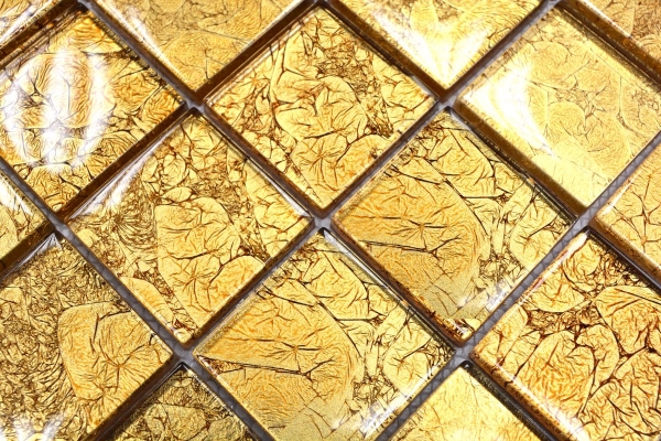 Motif manuel Carreau de mosaïque de verre translucide Crystal or structure MOS120-0786_m