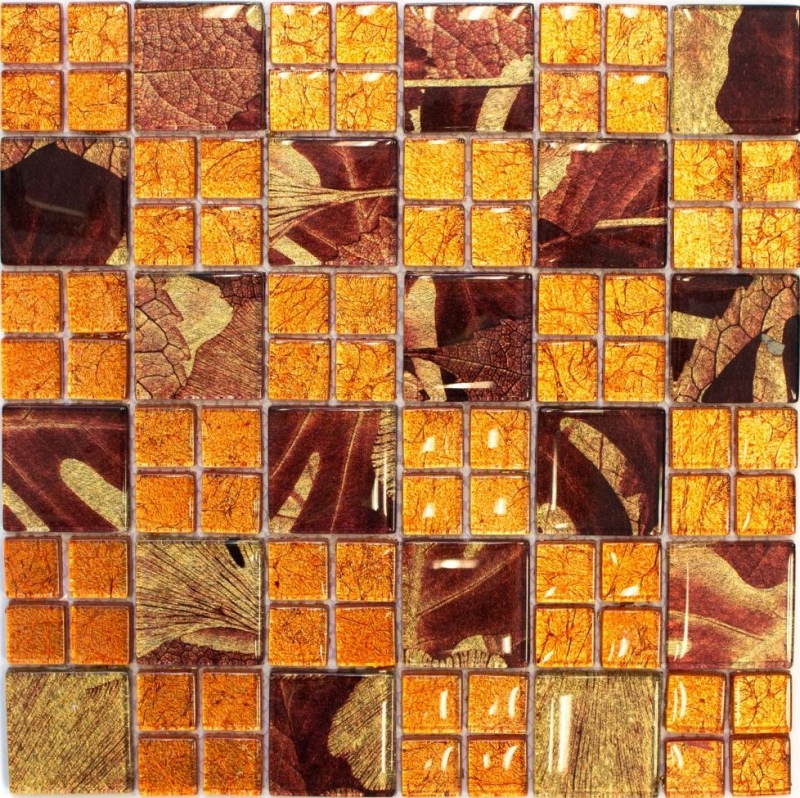 Mosaïque de verre orange Carreau de mosaïque Sunrise Carrelage cuisine Paroi de douche MOS88-8SRO