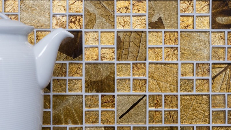 Mosaïque de verre or Carreau de mosaïque Desert Carrelage de cuisine Paroi de douche MOS88-8DSG