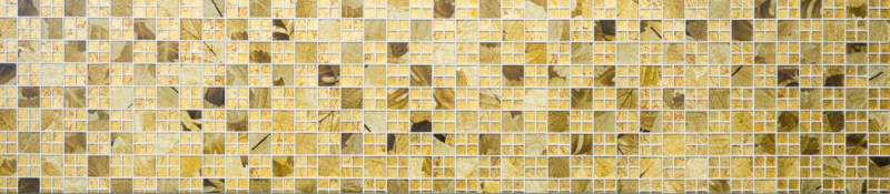 Motif manuel Carreau de mosaïque translucide Combinaison de mosaïque de verre Crystal Desert gold MOS88-8DSG_m