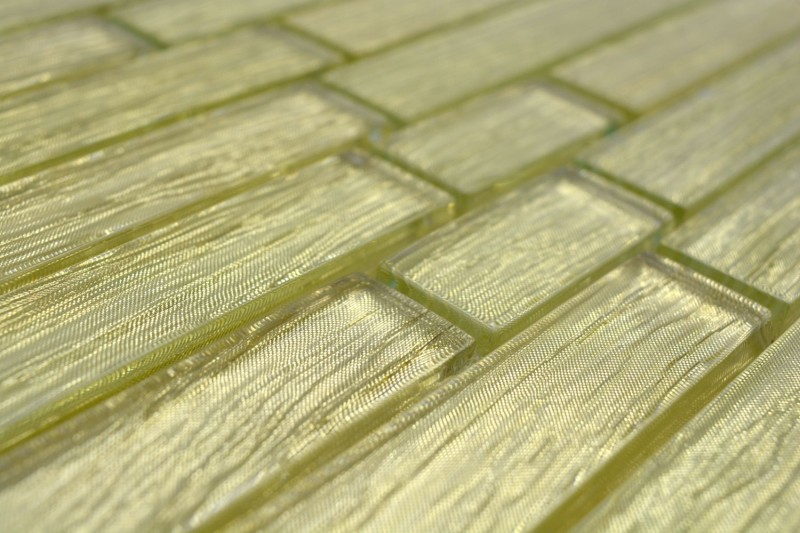 Mosaïque de verre or Carreau de mosaïque composite Chic Miroir de carrelage Cuisine Paroi de douche MOS86-8CGO