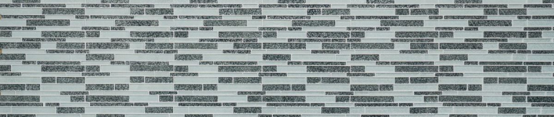 Mosaïque de verre en bâtonnets Carreaux de mosaïque blanc gris anthracite fleurs MOS86-8CFL
