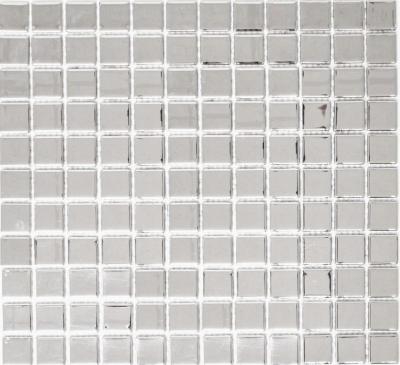 Motif main Carreau de mosaïque translucide en verre Crystal EP argent BAD WC cuisine MUR MOS60-0206_m