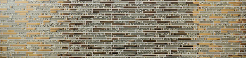 Motif à main Carreau de mosaïque composite translucide Mosaïque de verre Crystal EP or verre MOS86-0107_m