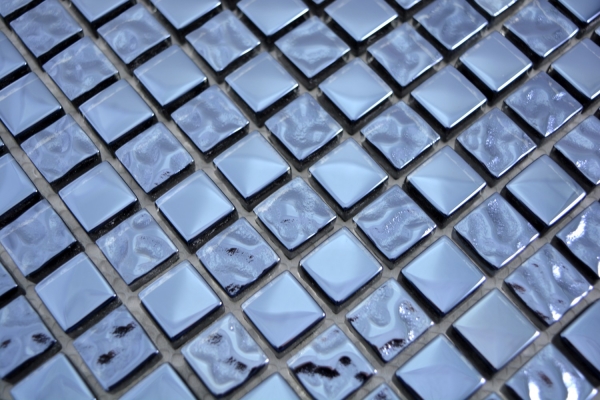 Motif main Carreau de mosaïque Translucide platine Mosaïque de verre Crystal EP Platine Verre BAD WC Cuisine MUR MOS92-0327_m