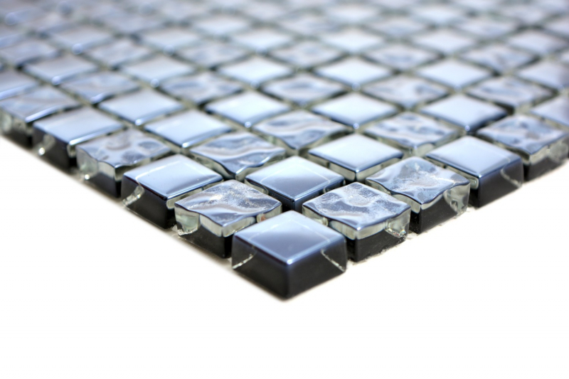 Motif main Carreau de mosaïque Translucide platine Mosaïque de verre Crystal EP Platine Verre BAD WC Cuisine MUR MOS92-0327_m