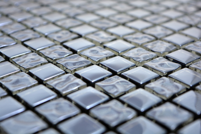 Motif main Carreau de mosaïque Translucide platine Mosaïque de verre Crystal EP Platine Verre BAD WC Cuisine MUR MOS92-0327_m