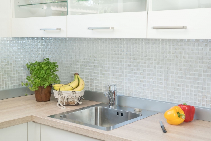 Lüster Luxe Deluxe Carreaux de mosaïque de verre Crystal cream blanc MOS88-8LU90