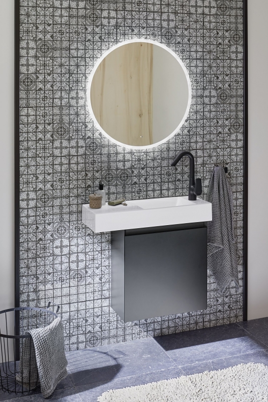 Mosaïque de verre Rétro Vintage Carrelage blanc gris Mur de cuisine MOS68-Retro-G