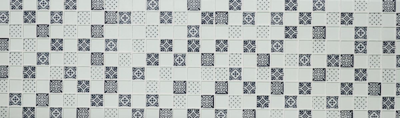 Mosaïque rétro vintage blanc translucide Mosaïque de verre aspect cristal blanc MOS78B-0103_f | 10 tapis de mosaïque