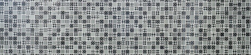 Échantillon manuel Retro Vintage Carreau de mosaïque Translucide blanc Mosaïque de verre Crystal optique noir MOS88-8OP5_m
