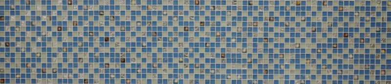 Motif manuel Carreau de mosaïque Translucide bleu Mosaïque de verre Crystal Coquille bleue MOS82B-0104_m