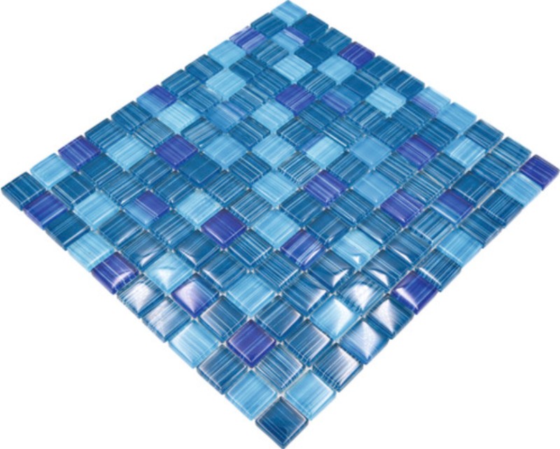 Mosaïque de verre Carreau de mosaïque Style Ocean bleu turquoise Dos de cuisine MOS74-0409