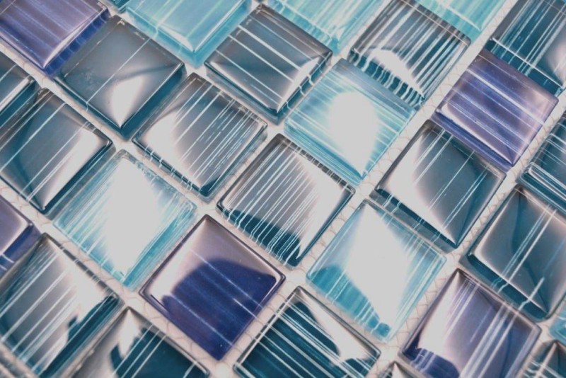 Mosaïque de verre Carreau de mosaïque Style Ocean bleu turquoise Dos de cuisine MOS74-0409