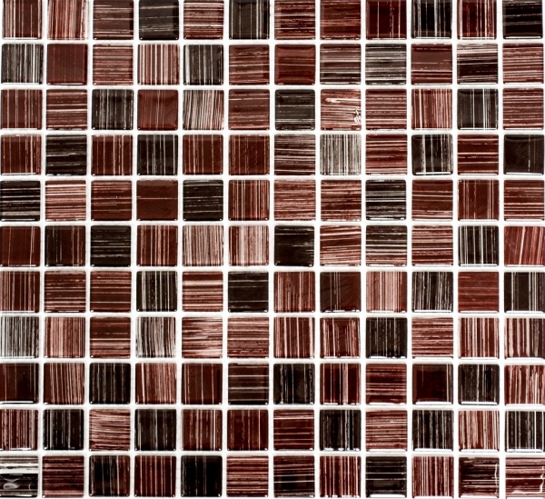 Échantillon manuel Carreau de mosaïque translucide marron clair Mosaïque de verre Crystal marron clair MOS64-1309_m