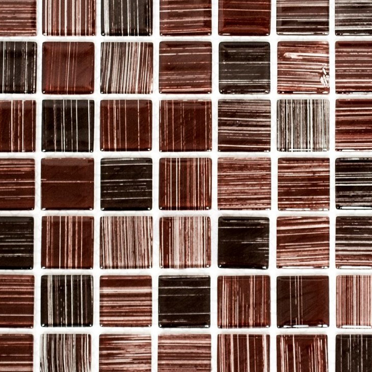 Échantillon manuel Carreau de mosaïque translucide marron clair Mosaïque de verre Crystal marron clair MOS64-1309_m