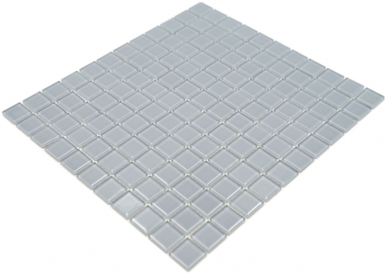 Carreau de mosaïque Mosaïque de verre gris clair Mosaïque de piscine MOS60-0204