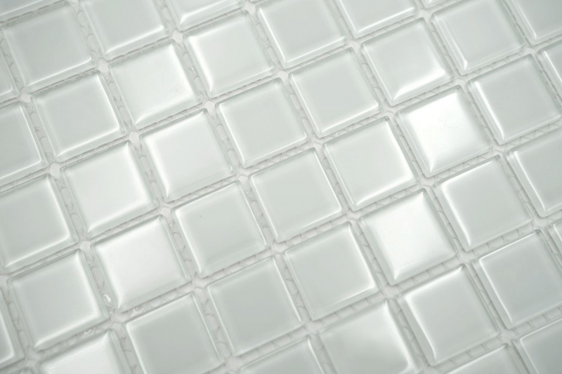 Carreau de mosaïque blanc avec nuance de vert Mosaïque de verre Mosaïque de piscine MOS60-0102
