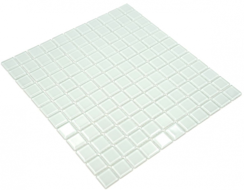 Carreau de mosaïque blanc avec nuance de vert Mosaïque de verre Mosaïque de piscine MOS60-0102
