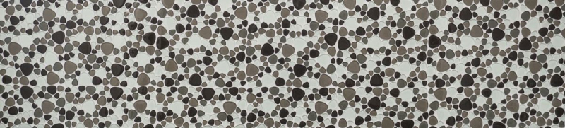 Échantillon manuel Carreau de mosaïque Translucide beige marron Galet Mosaïque de verre Crystal clair beige marron MOS94-PG66_m