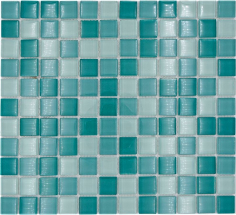 Mosaïque de verre Carreaux de mosaïque turquoise vert SALLE DE BAINS WC CUISINE MUR MOS72-0602