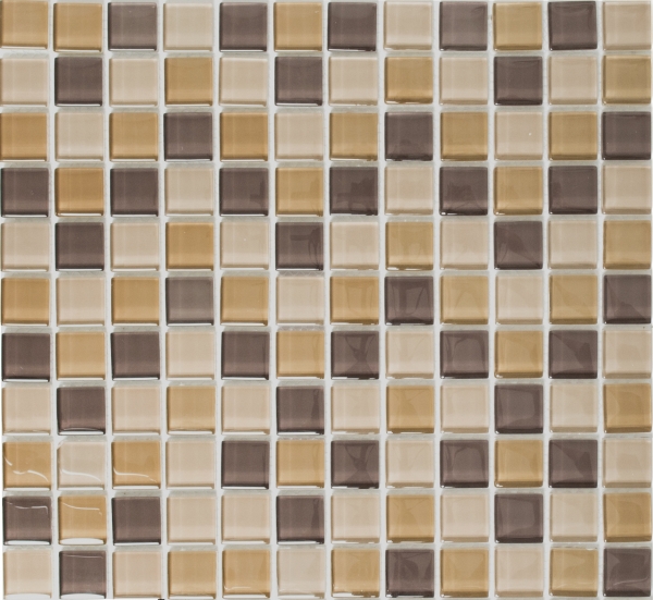 Motif main Carreau de mosaïque Translucide brun Mosaïque de verre Crystal brun SALLE DE BAINS WC CUISINE MUR MOS72-1302_m