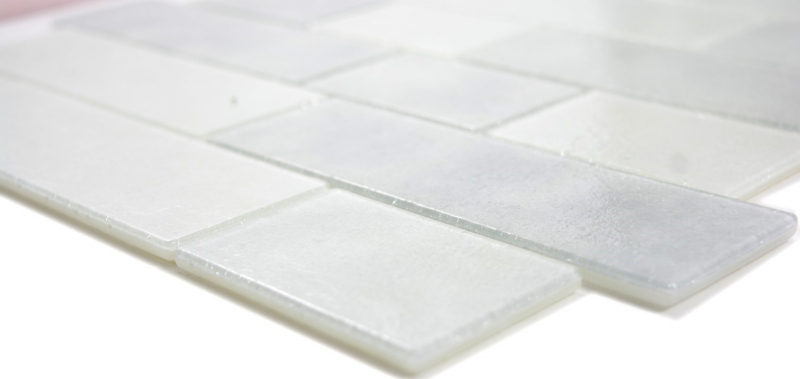 Mosaïque de verre Carreaux de mosaïque vieux blanc gris clair mur composé Bianco SALLE DE BAINS WC CUISINE MUR MOS68-0139L