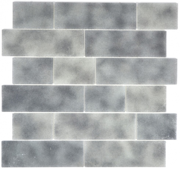 Motif manuel Carreau de mosaïque translucide gris Maçonnerie composite Grigio MOS68-0259L_m
