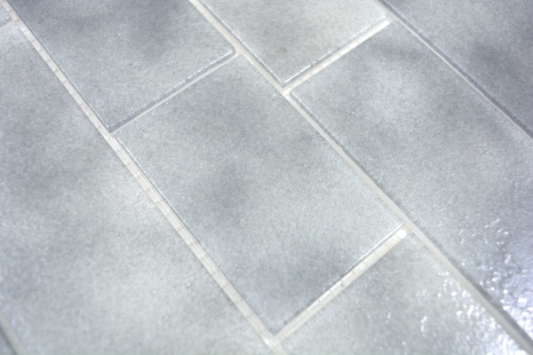 Motif manuel Carreau de mosaïque translucide gris Maçonnerie composite Grigio MOS68-0259L_m