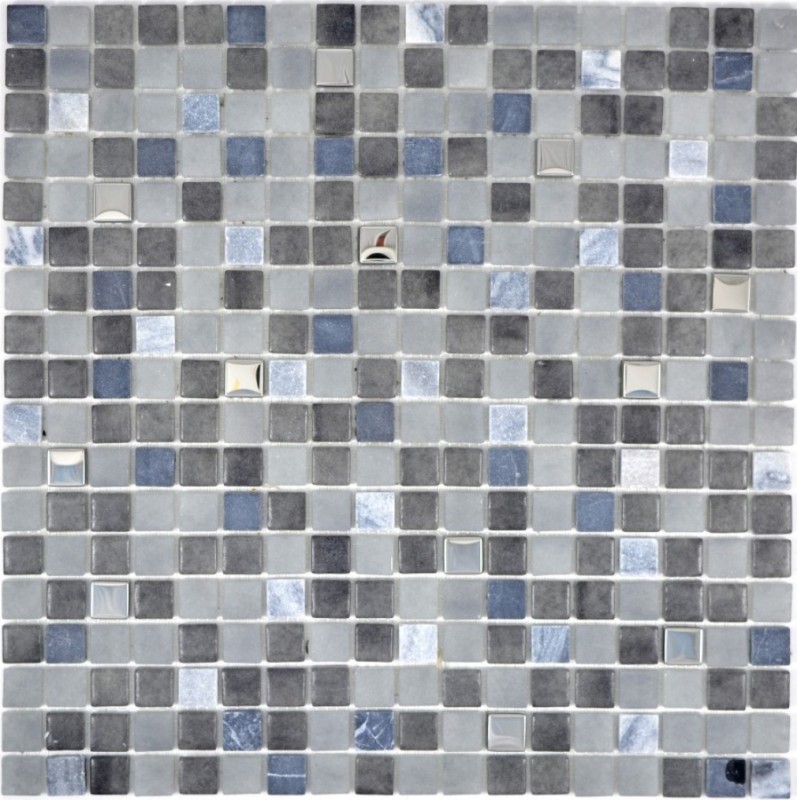 Motif manuel Carreau de mosaïque Pierre translucide noir NERO SALLE DE BAINS WC CUISINE MUR MOS91-0334_m
