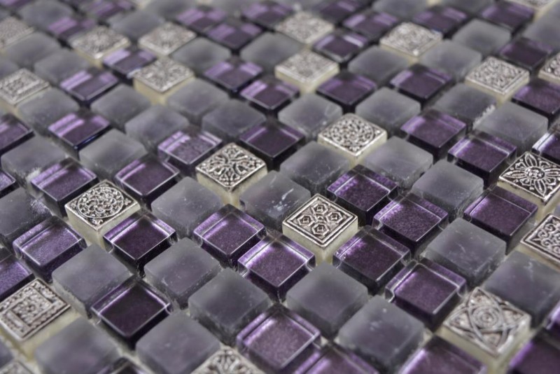 Mosaïque de verre Mosaïque lilas Résine verre dépoli givré BAD WC carreau de cuisine - MOS92-1107