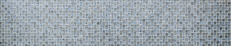 Échantillon manuel Carreau de mosaïque Translucide bleu noir Mosaïque de verre Crystal Resin aspect bleu noir argenté MOS83-CB07_m