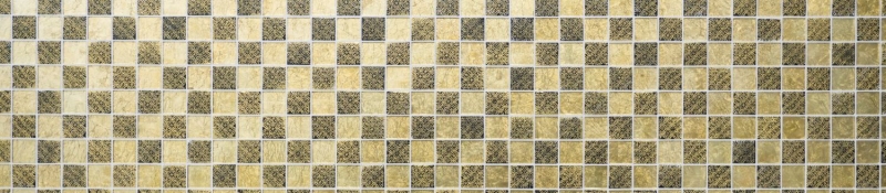 Mosaïque de verre or Carreau de mosaïque Résine optique Miroir de carrelage Cuisine Paroi de douche MOS88-8OP7