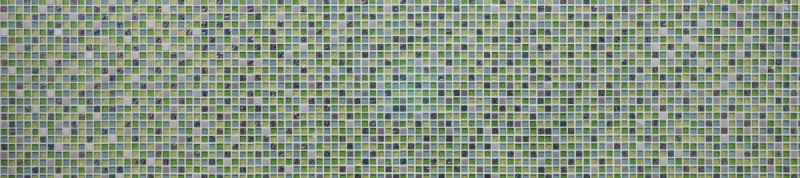 Échantillon manuel Carreau de mosaïque Translucide acier inoxydable vert Mosaïque de verre Crystal acier vert MOS92-0506_m