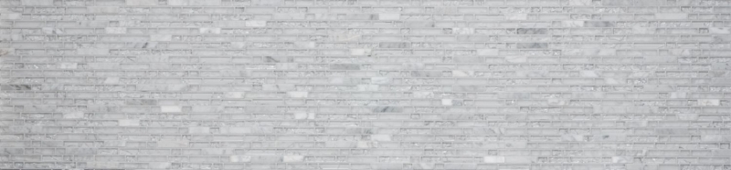Mosaïque de verre Baguettes de pierre naturelle Carreaux de mosaïque blanc clair aspect carrare Carreau de mur Carreau de cuisine Carreau de salle de bain WC - MOS87-V1311