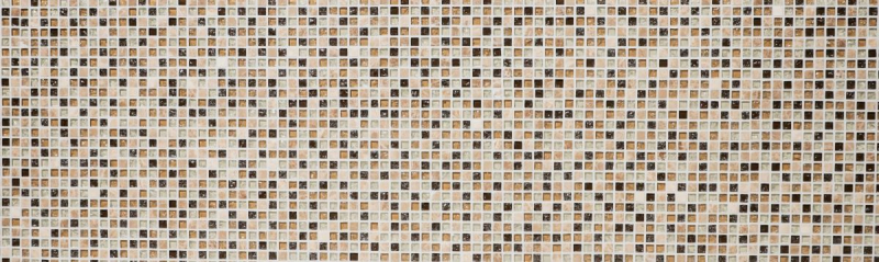 Mosaïque de verre Pierre naturelle Carreau de mosaïque beige clair Verre brisé Marbre brun clair beige crème Carrelage salle de bain - MOS92-1053