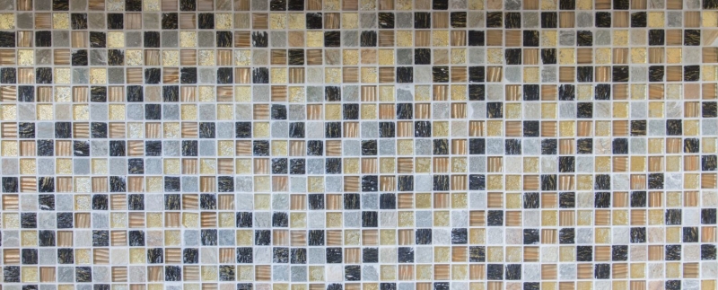 Pierre naturelle Rustique Quartzite Carreau de mosaïque Verre Mosaïque Résine or brun beige Structure Carrelage Fond de cuisine Salle de bain WC - MOS83-CR17