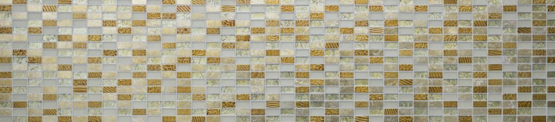 Motif manuel Carreau de mosaïque Translucide or Rectangle Mosaïque de verre Crystal Pierre Retro or MOS83-CRS4_m