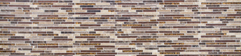 Échantillon manuel Carreau de mosaïque Translucide beige marron Composé Mosaïque de verre Crystal Marbre beige marron MOS86-1302_m