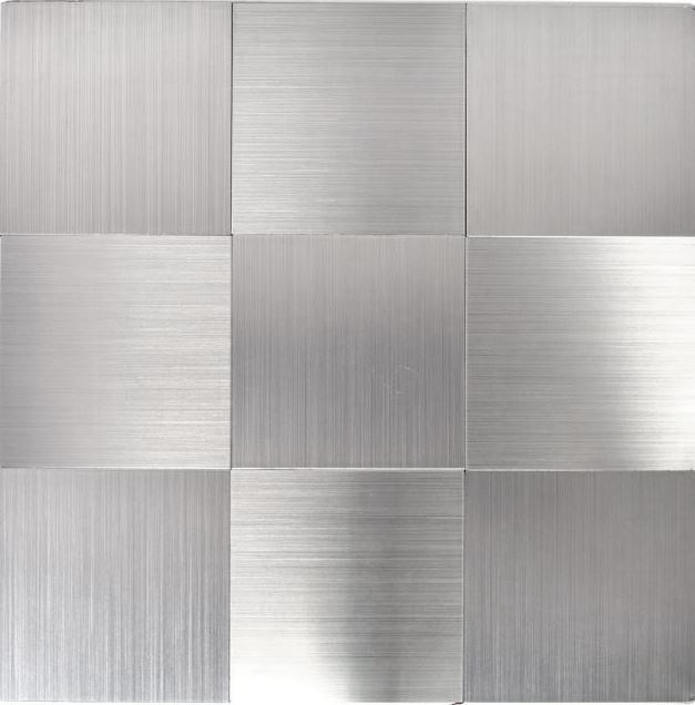 carreau mosaïque autocollant ALU argent métal miroir carrelage dos cuisine MOS200-22M100