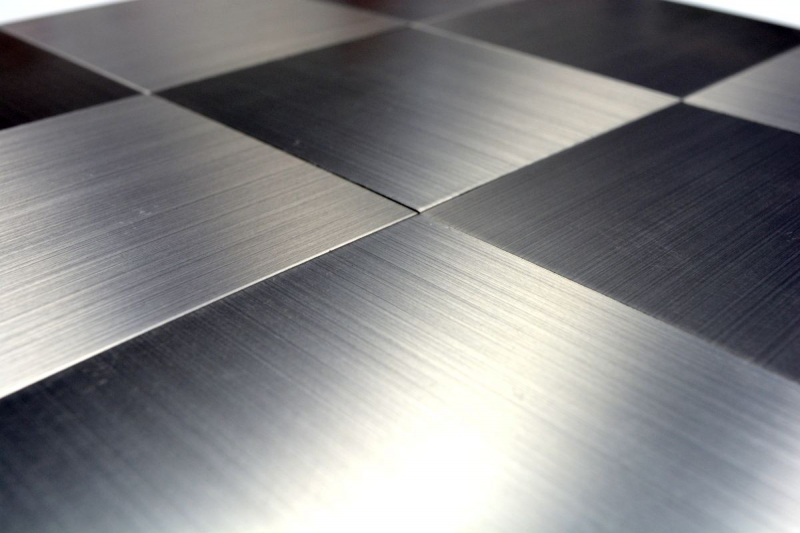 carreau mosaïque autocollant ALU argent métal miroir carrelage dos cuisine MOS200-22M100