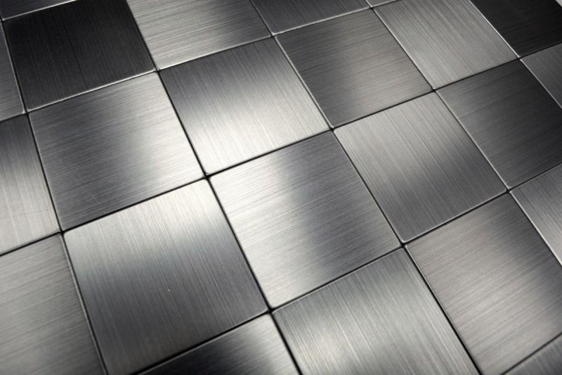 Motif manuel carreau de mosaïque autocollant aluminium argent métal MOS200-4MM99_m