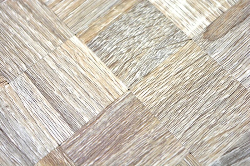 carreau mosaïque autocollant ALU gris clair métal aspect bois MOS200-2222