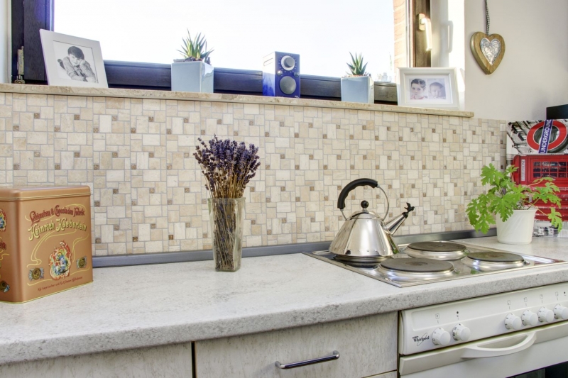carreau de mosaïque autocollant travertin pierre naturelle beige travertin beige MOS200-4CM14