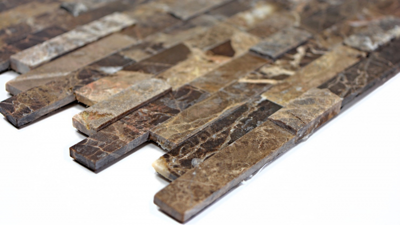 Panneau de parement Effet 3D Marbre Panneaux pierre naturelle Revêtement mural autocollant DIY MOS200-0113