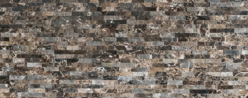 Panneau de parement Effet 3D Marbre Panneaux pierre naturelle Revêtement mural autocollant DIY MOS200-0113