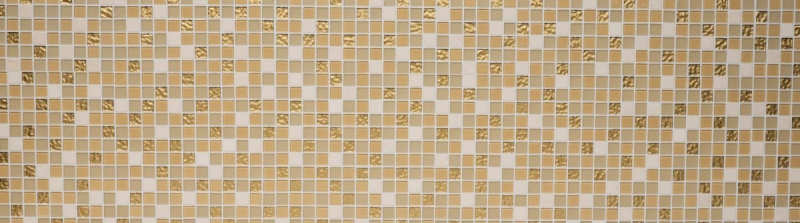 mosaïque de verre autocollante mosaïque de pierre naturelle cream gold matt carrelage MOS200-4M362