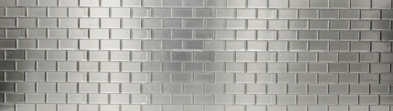 mosaïque autocollante vinyle film adhésif Metro argent miroir carrelage fond cuisine décor