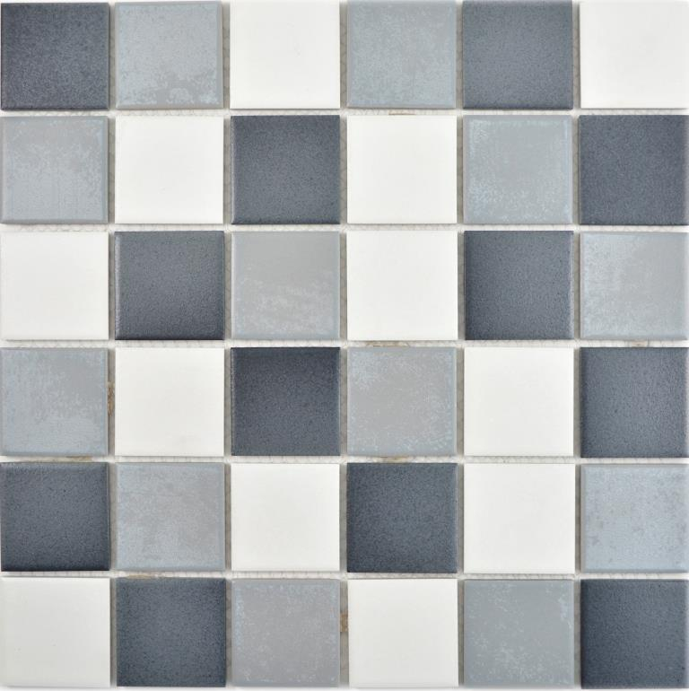 Échantillon manuel de mosaïque céramique vieux blanc gris anthracite Carreau mural cuisine Carreau de salle de bain MOS14-0123_m