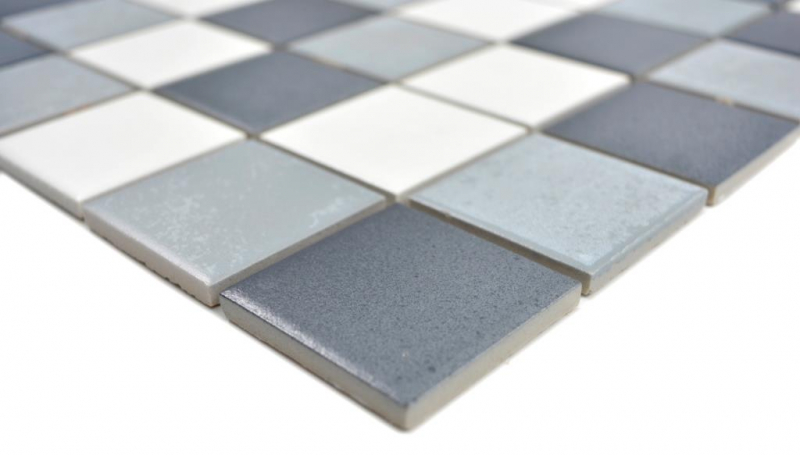 Échantillon manuel de mosaïque céramique vieux blanc gris anthracite Carreau mural cuisine Carreau de salle de bain MOS14-0123_m